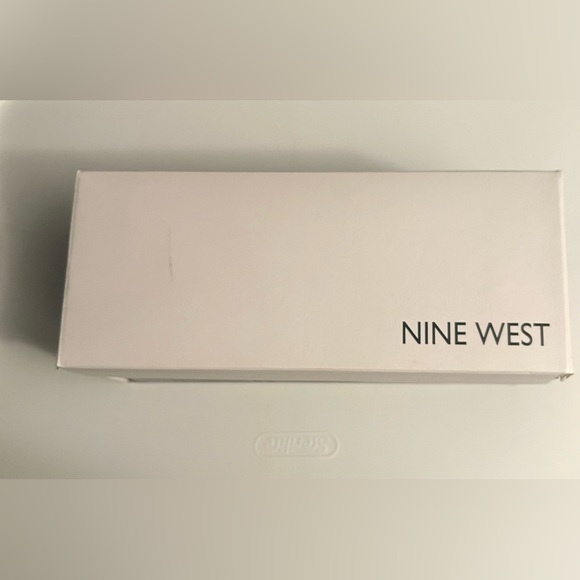 Nine West Metallic Gold Crystal Embellished Dress Sandals - Picture 6 of 6